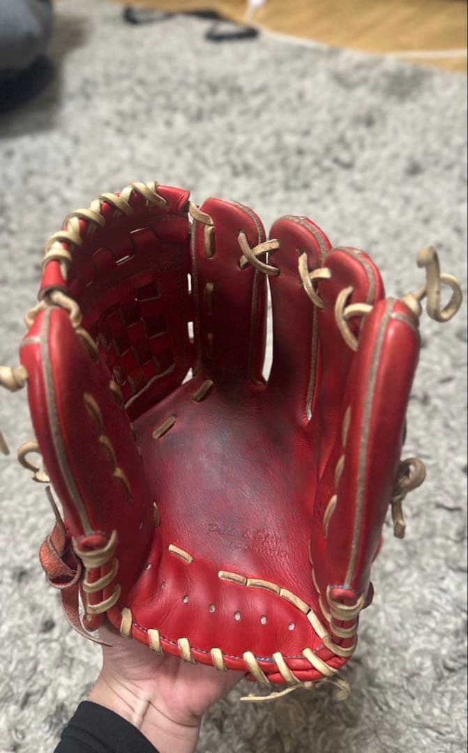 ZETT PROSTATUS 硬式グローブ レッド