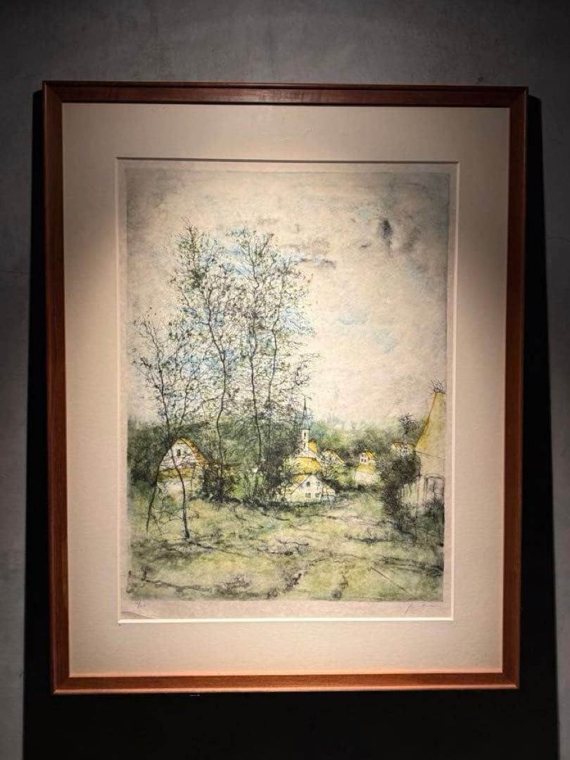 ベルナールガントナー風景画　　lithograph Paris