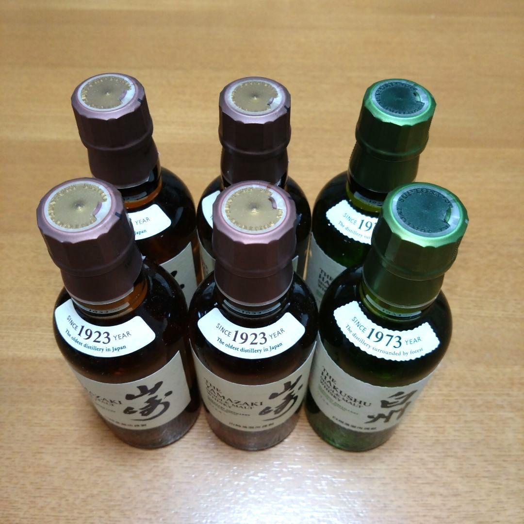 【旧ラベル】◆サントリー◆シングルモルトウイスキー◆山崎◆白州◆180ml◆6本