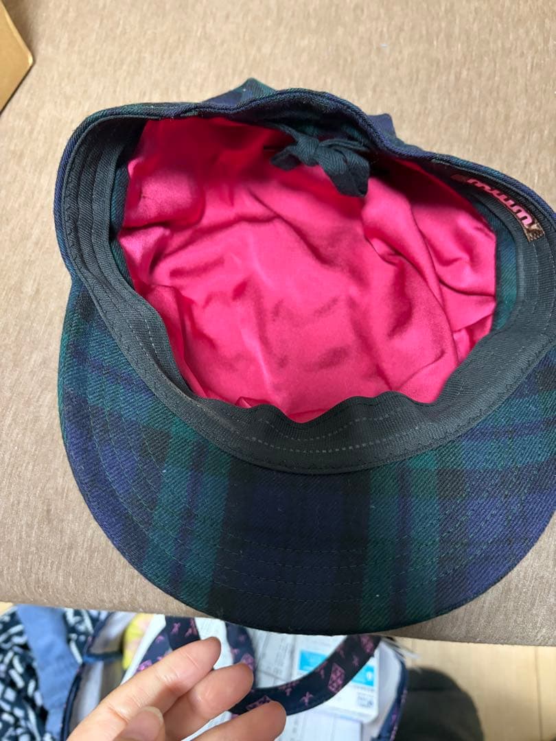 ドリカム　WMMW 緑と紺 ボンボン付き帽子　吉田美和