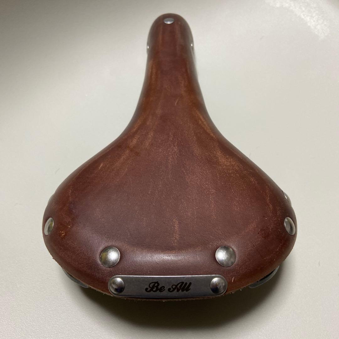 Be All レザーサドル 茶色　革製　自転車　パーツ