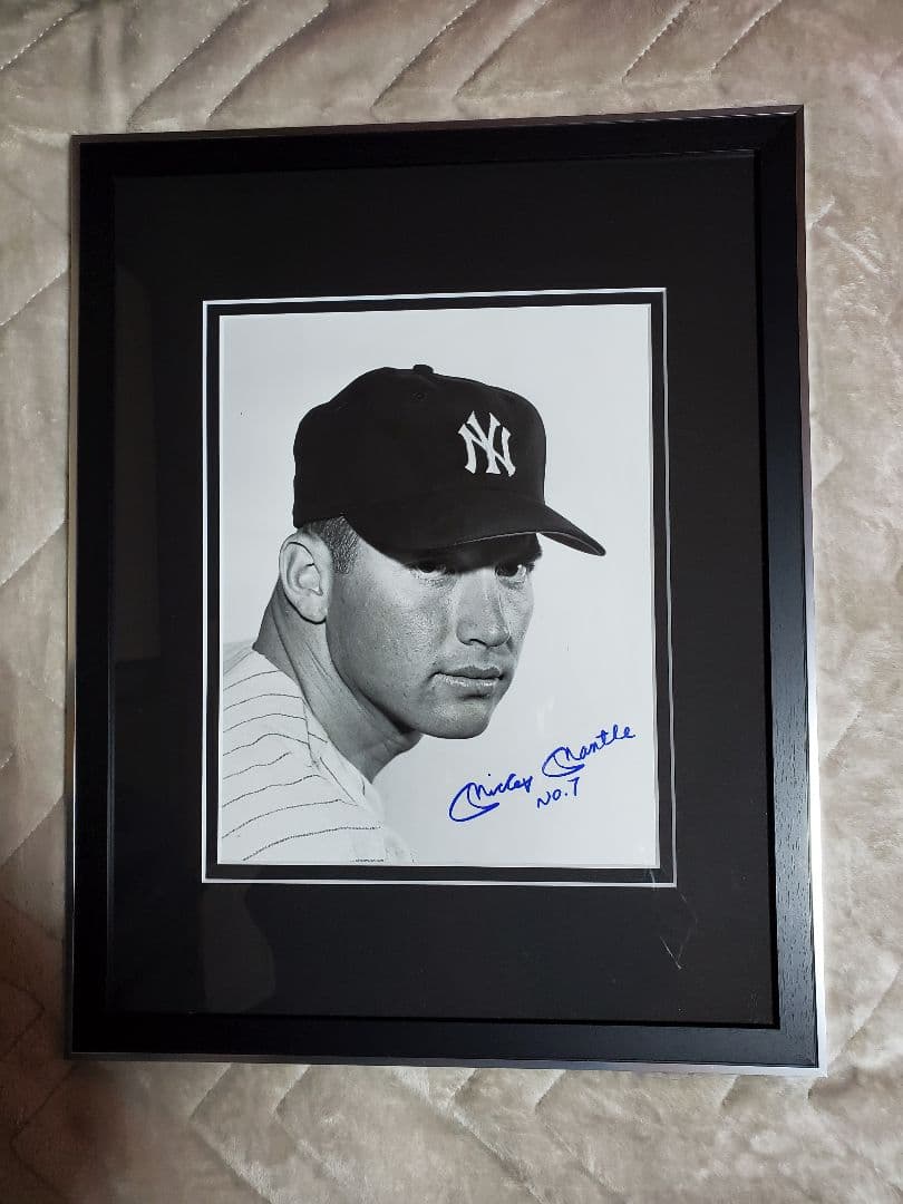 【超激レア】★ミッキー・マントル 直筆サインNo.7入りフォト額装済み★