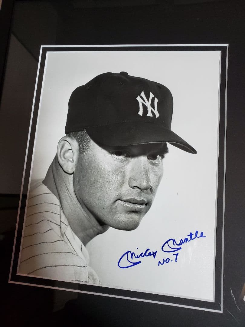 【超激レア】★ミッキー・マントル 直筆サインNo.7入りフォト額装済み★