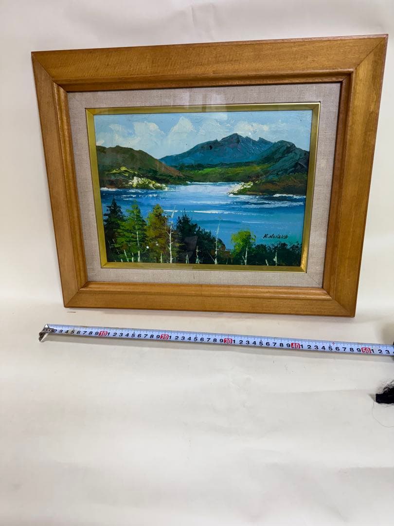 K.ノナカ　自然風景画 木製フレーム付き
