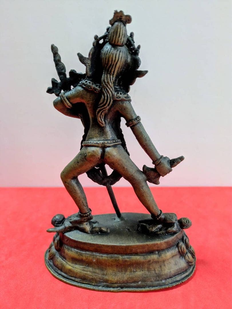 チベット仏教シヴァ神像とガネーシャ神のガンター（ベル・法具)２点まとめて