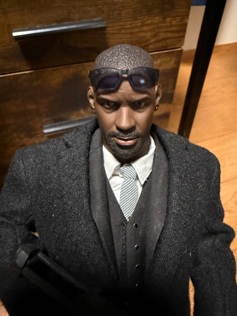 激レア ホットトイズ 系 1/6 デンセル•ワシントン 似 ギャング 美品