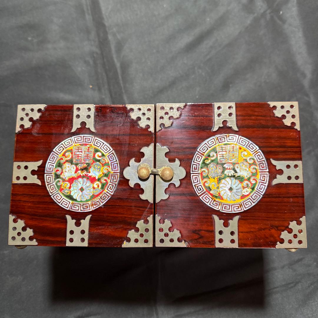 【残り1点、早い者勝ち】 韓国　螺鈿細工の小物入れ　オシャレ　レトロ　インテリア