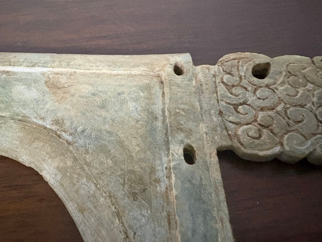 石？玉？の中国的置物　刀　中国美術　長さ21cm 125g