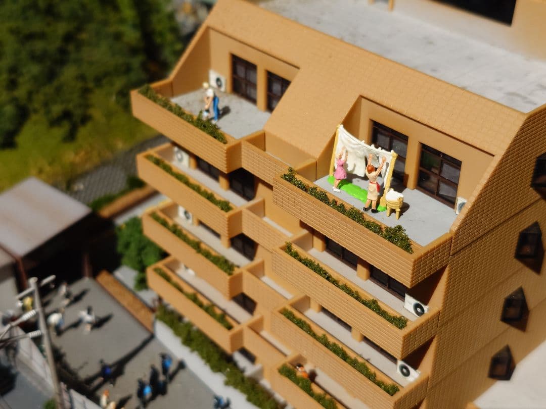 Nゲージ江ノ電ジオラマ。900ｍｍ程度✕600ｍｍ