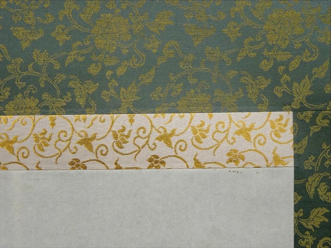 大幅掛軸 于秋月『酔春 洛陽牡丹図』中国画 紙本 肉筆 共箱付 a061113