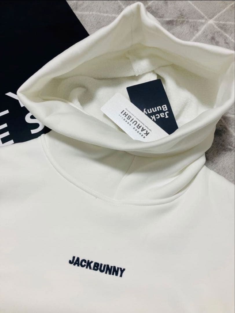 新品 ジャックバニー KARUISHI 裏フリースフーディ(4)サイズM/白