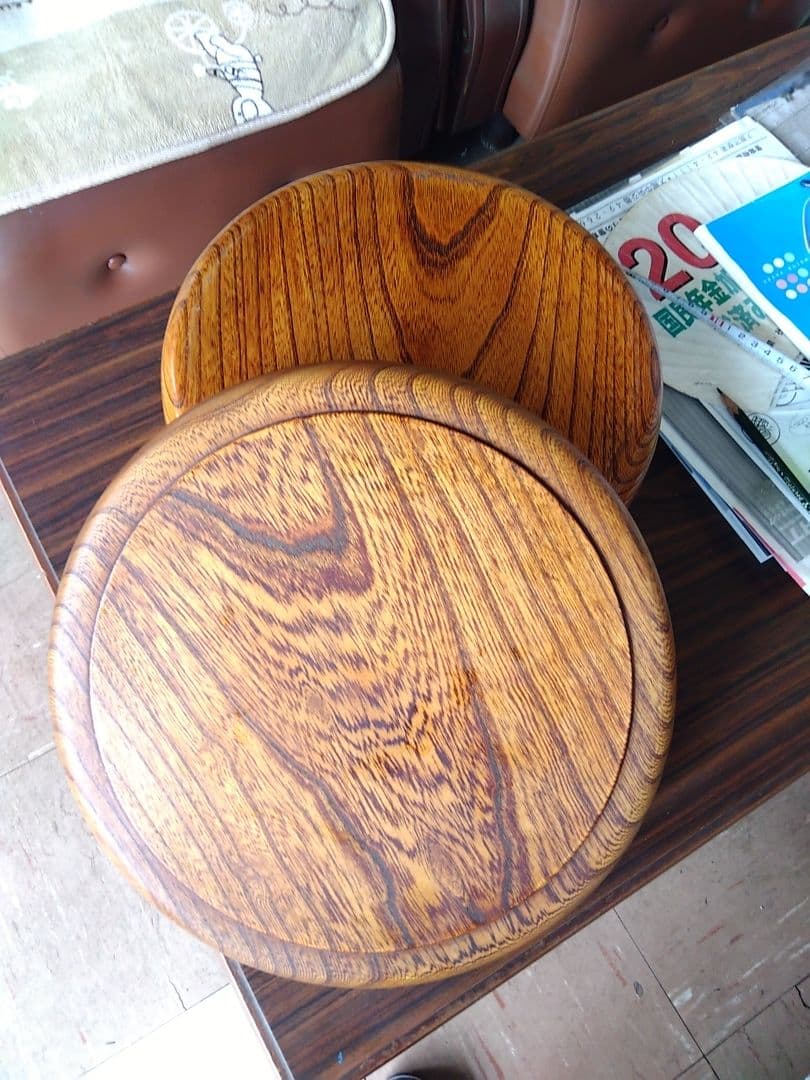 昭和レトロアンティーク　欅　ケヤキ入れ物　お盆