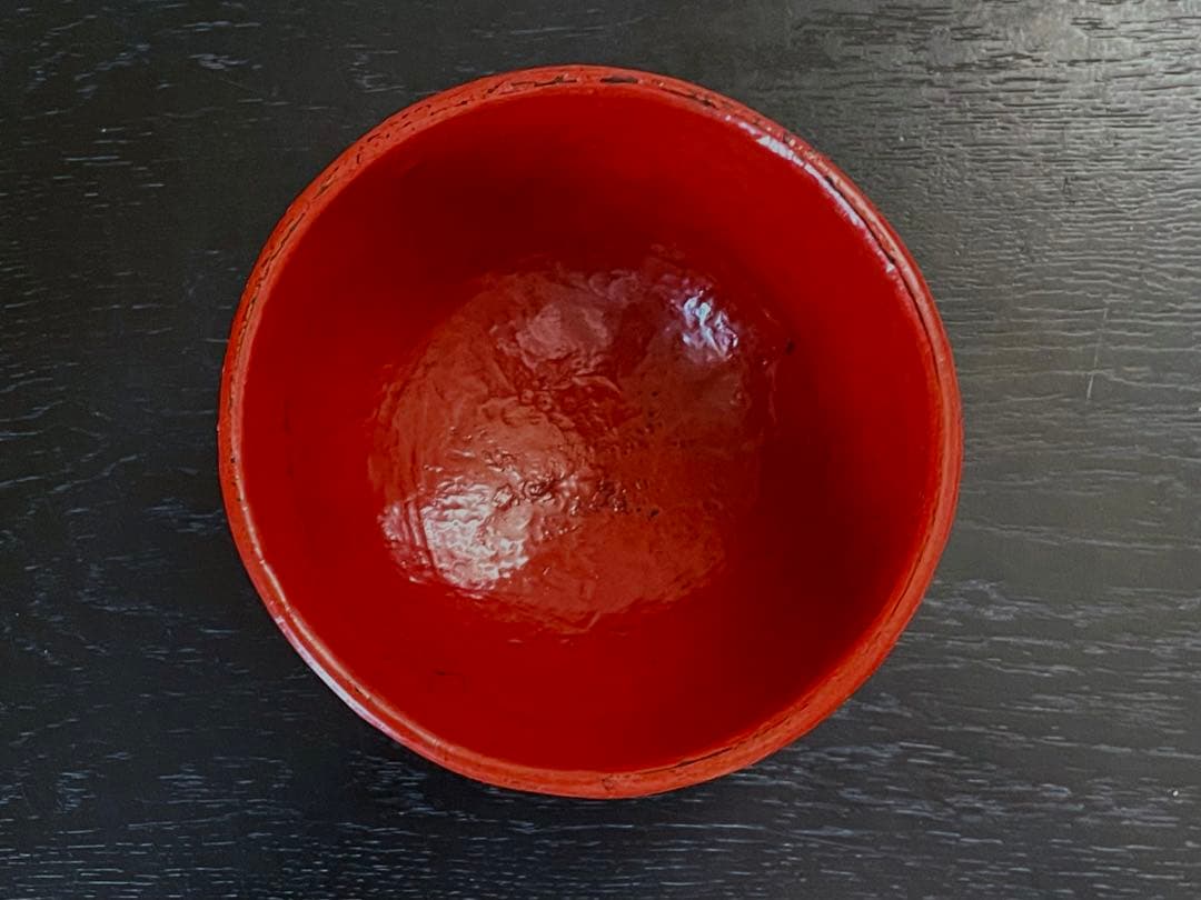 松崎融 作/漆器/茶器/抹茶茶碗/朱漆茶碗