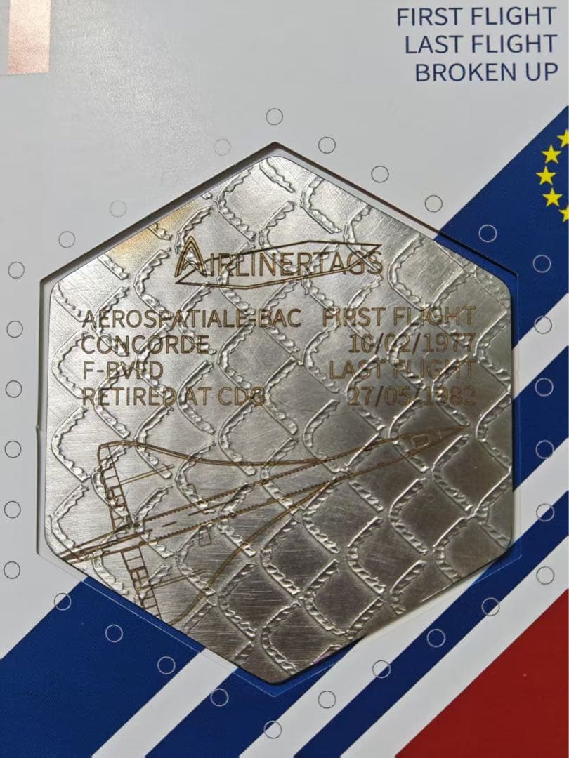 AF フランス航空 Concorde超音速旅客機 2025年新作 六角形