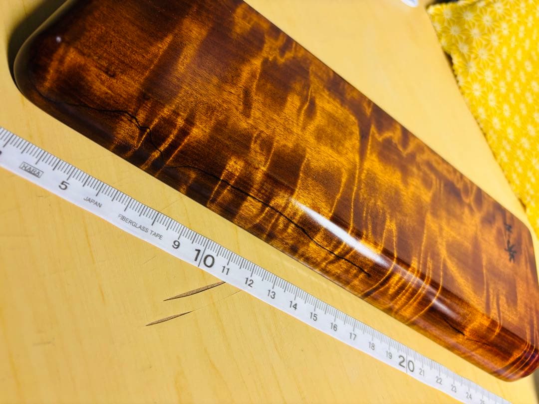 ペントレイ 栃 縮み杢 スポルテッド 鶴山漆器 木地師 小椋芳之作