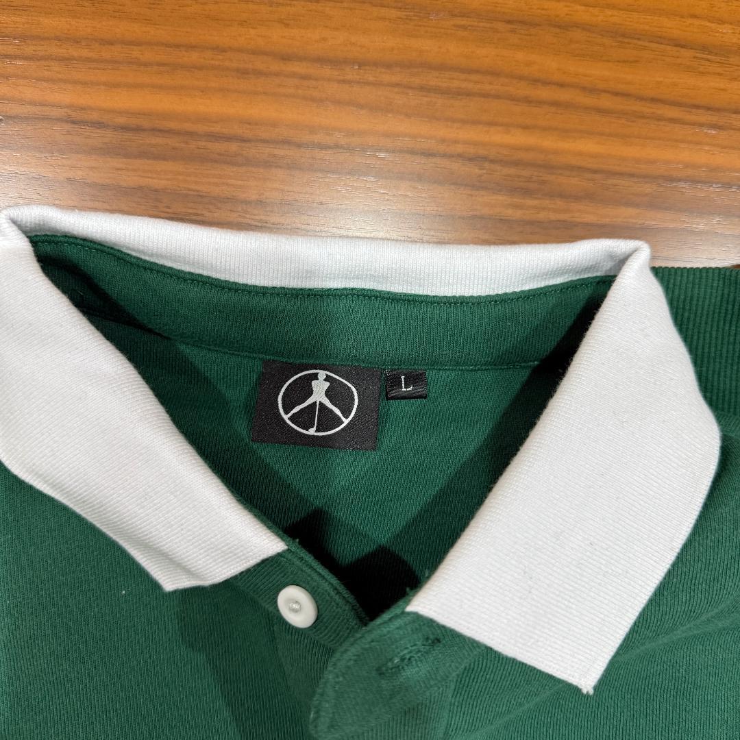 【新品・未使用】GOLFICKERS グリーン 長袖ポロシャツ Lサイズ