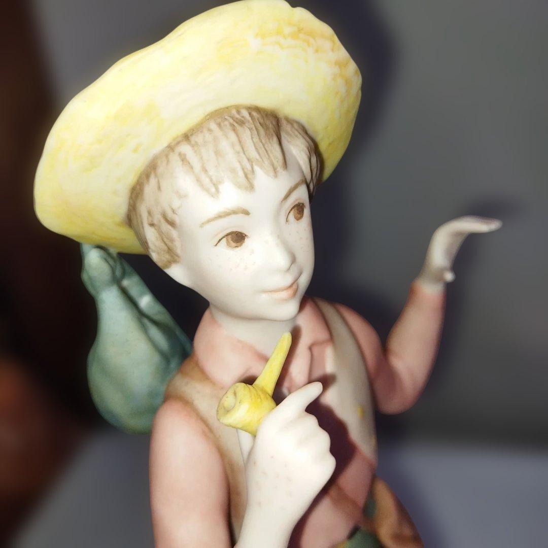 陶器製少年像 約25cm