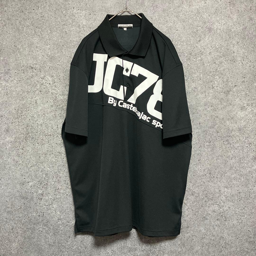 23SS カステルバジャック　スポーツ　ブラック　ゴルフ　ポロシャツ　50