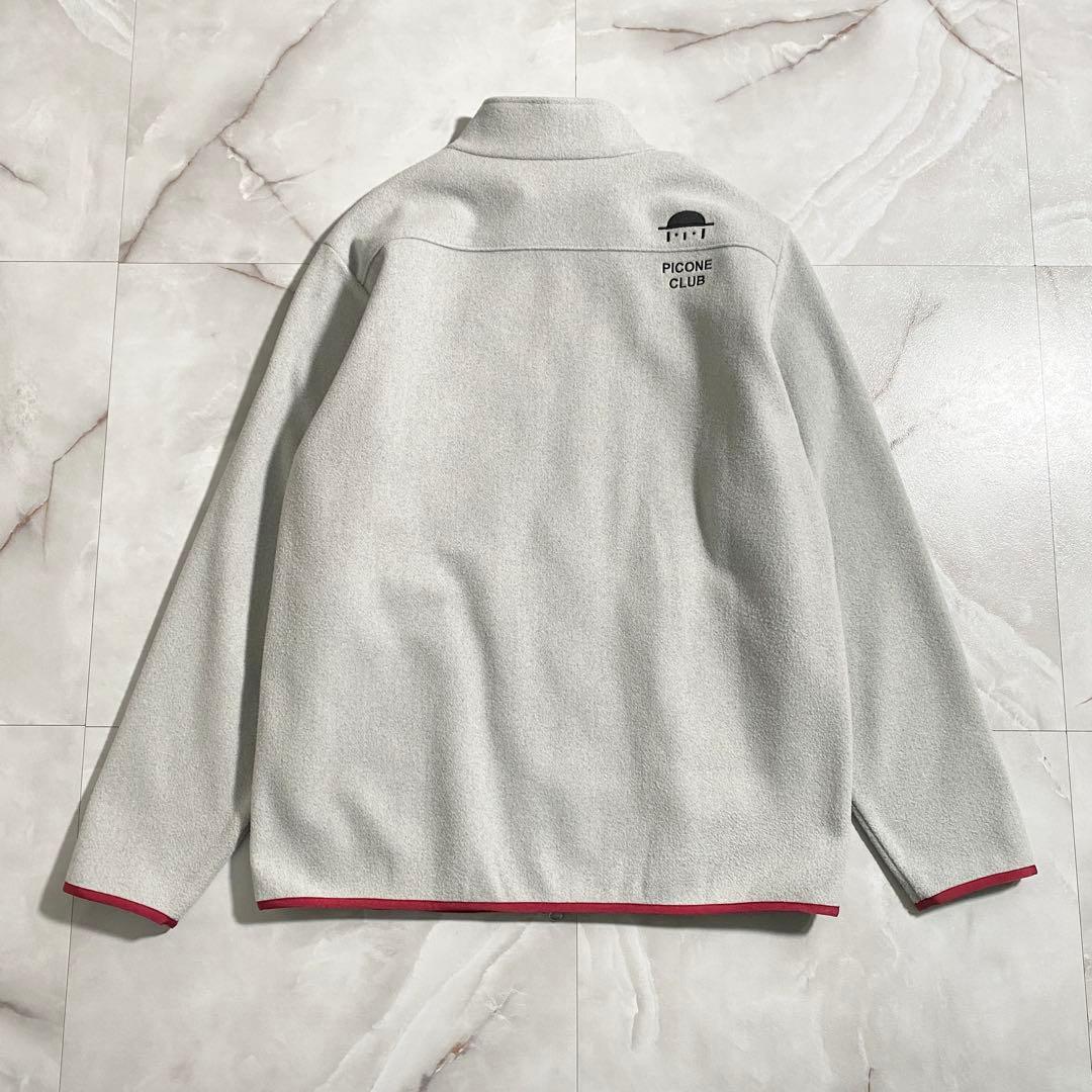 A18612 ピッコーネクラブ 22AWフリースジップアップジャケット 灰赤50