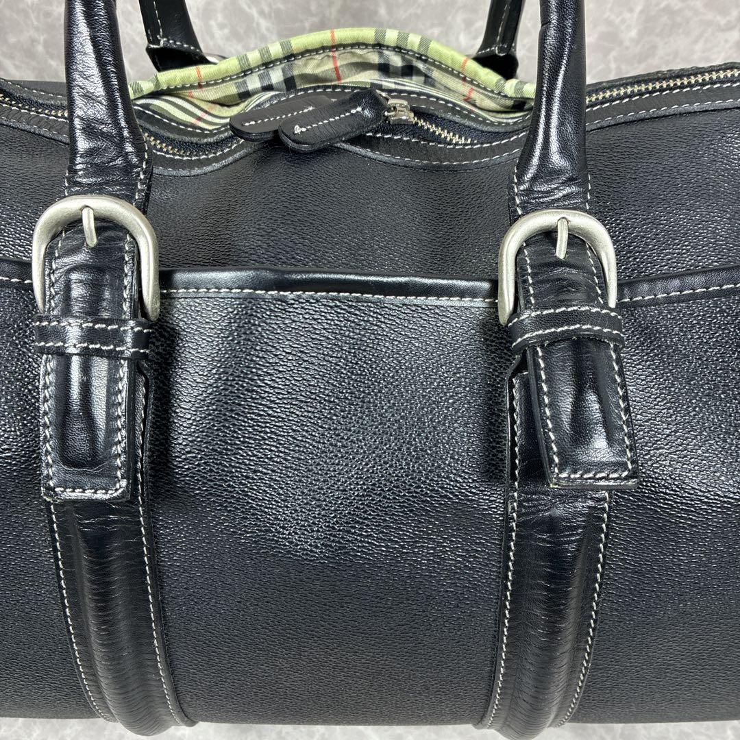 Burberry golf バーバリー ボストンバッグ ノバチェック 黒ブラック