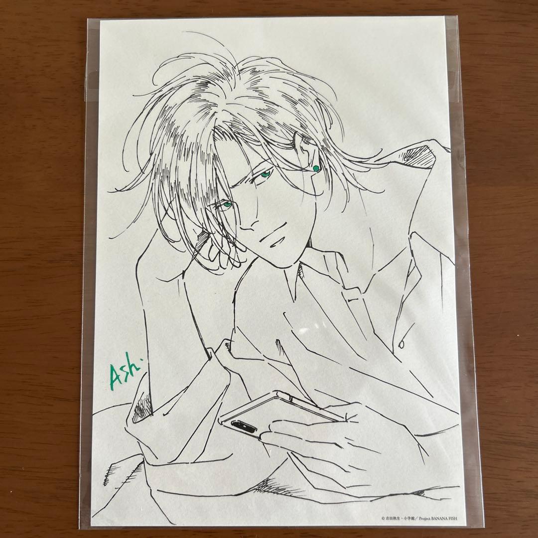 新品　BANANAFISH アッシュ ピアス　イラストカード
