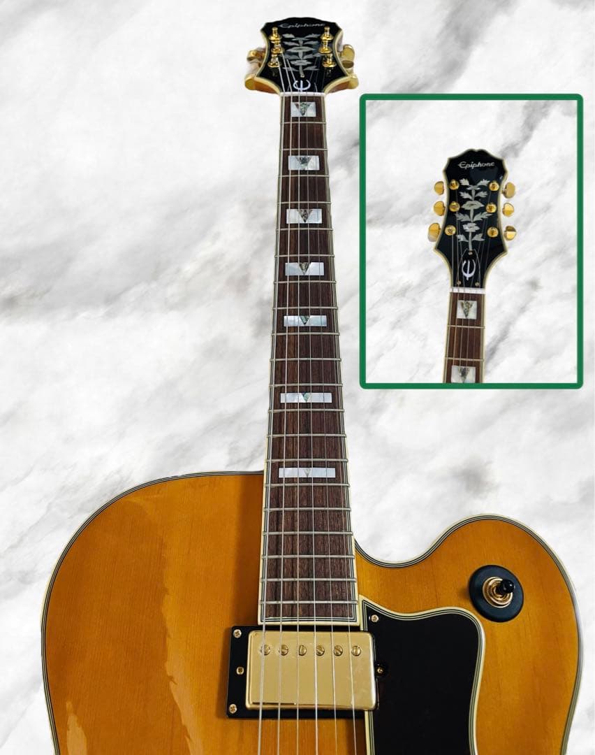 (新品同様) Epiphone Broadway フルアコ ナチュラル色