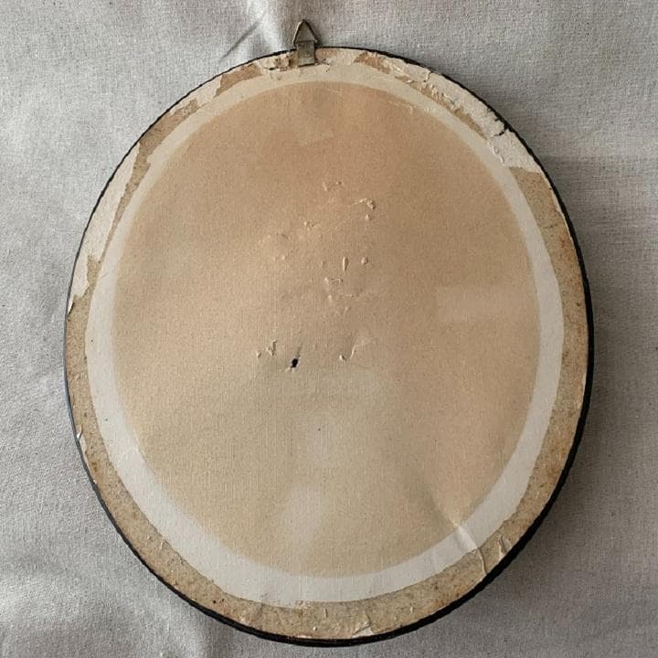 フランスアンティーク　ナポレオン3世様式　オーバル　花冠　ドーム額縁