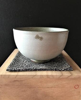 3053 高麗青磁 海晴窯 鄭正黙作 粉青菊花紋 茶碗 茶具 茶道