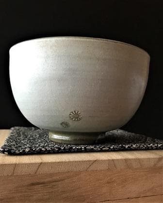 3053 高麗青磁 海晴窯 鄭正黙作 粉青菊花紋 茶碗 茶具 茶道