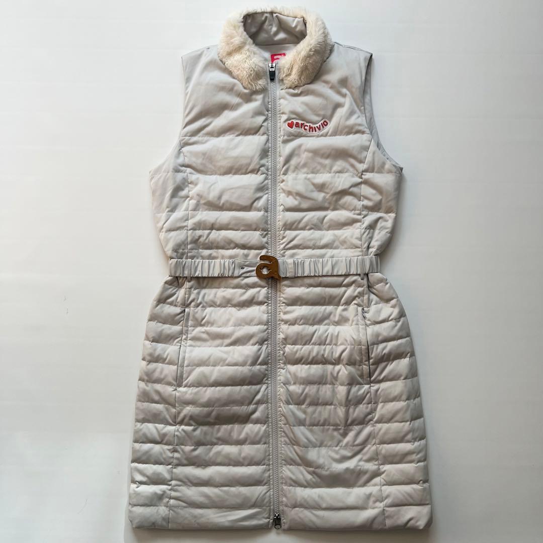 ARCHIVIO アルチビオ　ダウン　ワンピース　ファー　中綿　38 M グレー