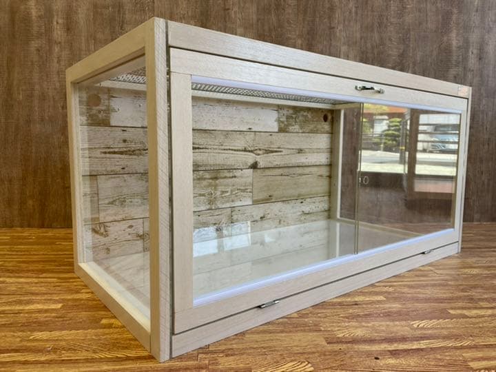 FandK爬虫類木製ケージ ハリネズミ仕様ホワイトカラー　800×450×450
