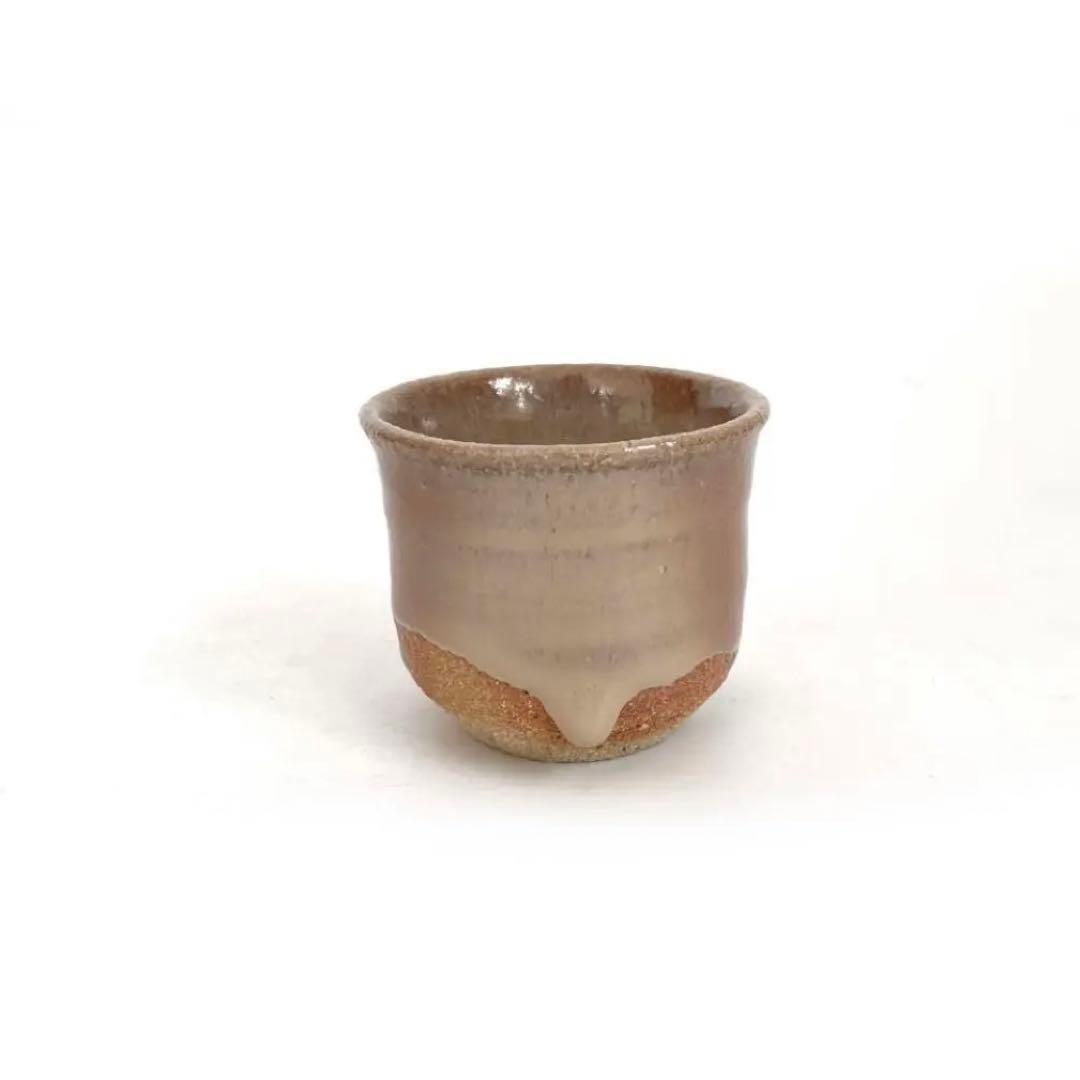 陶芸家　西岡小十　斑唐津　ぐい呑　共箱　まだら　古唐津