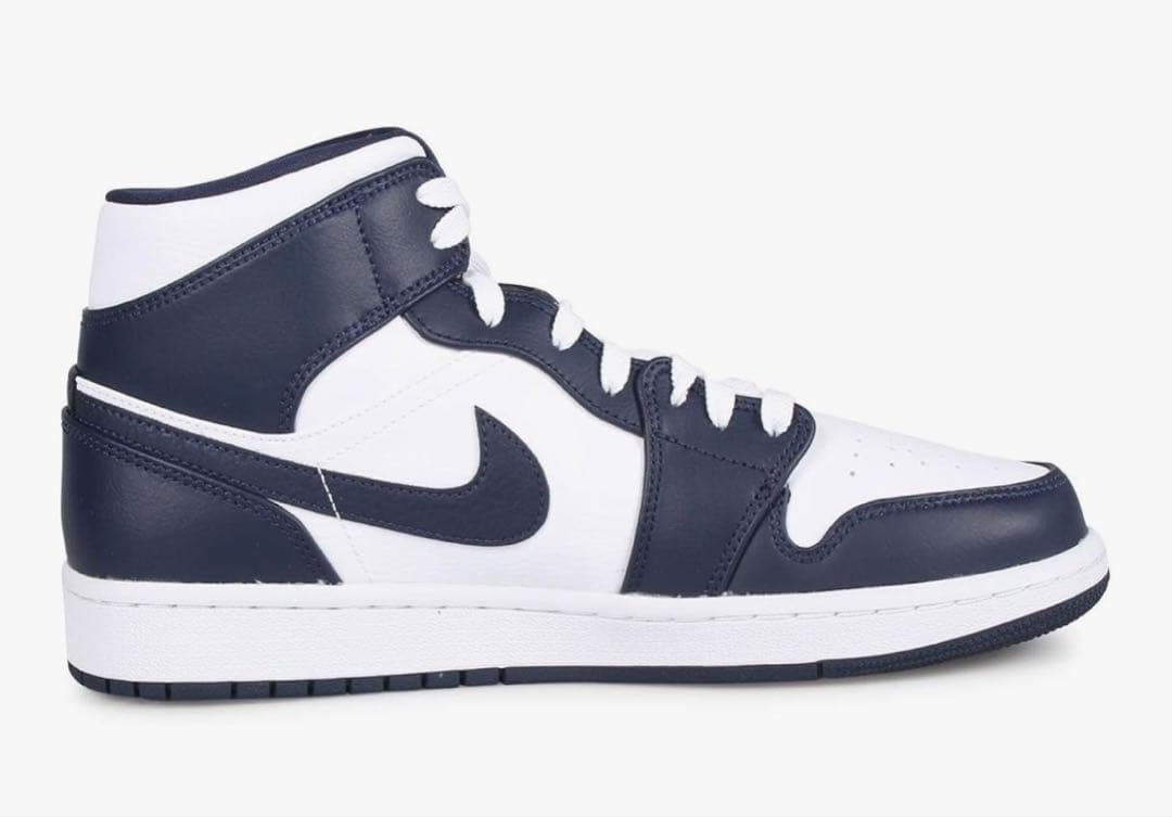 新品Nike Air Jordan 1 ネイビー/ホワイト ハイカットシューズ