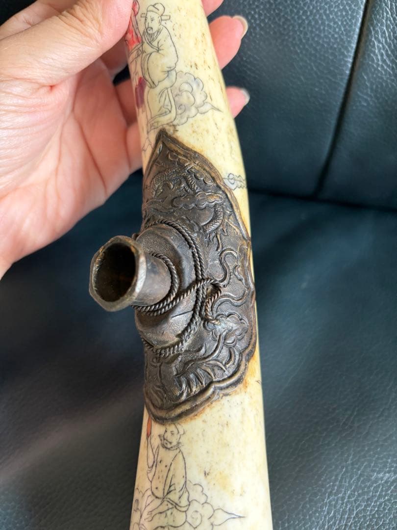 アンティーク 阿片 煙管 アヘンパイプ 煙管筒 中国骨董 中国古玩 古美術