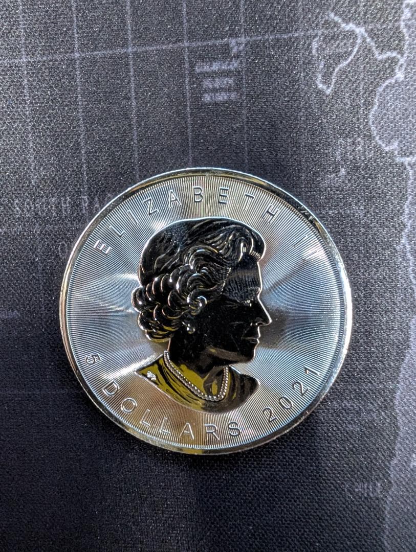 カナダ・メープルリーフ銀貨 1オンス 5ドル 2021年