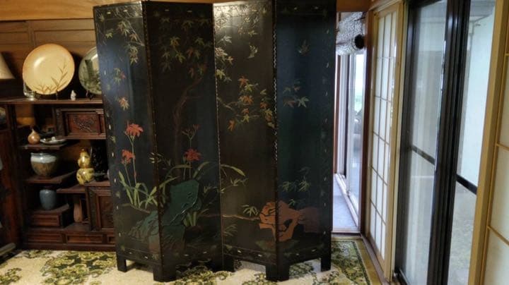 中国アンティーク物 屏風 ★直接受け取りも可能です★