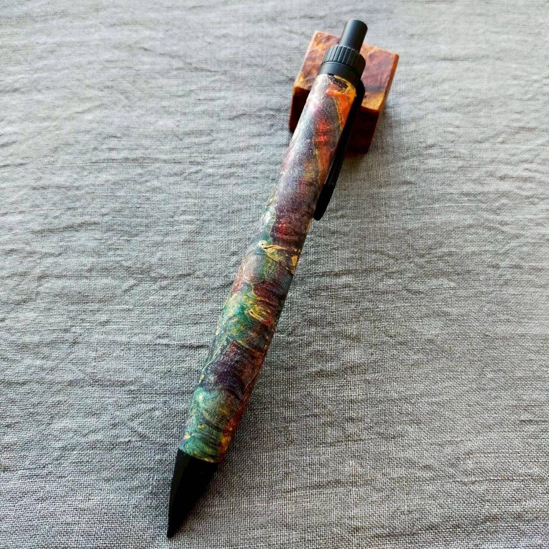 【スーパーアース】　スタビライズドウッド　ハンドメイド　シャープペン　0.5mm