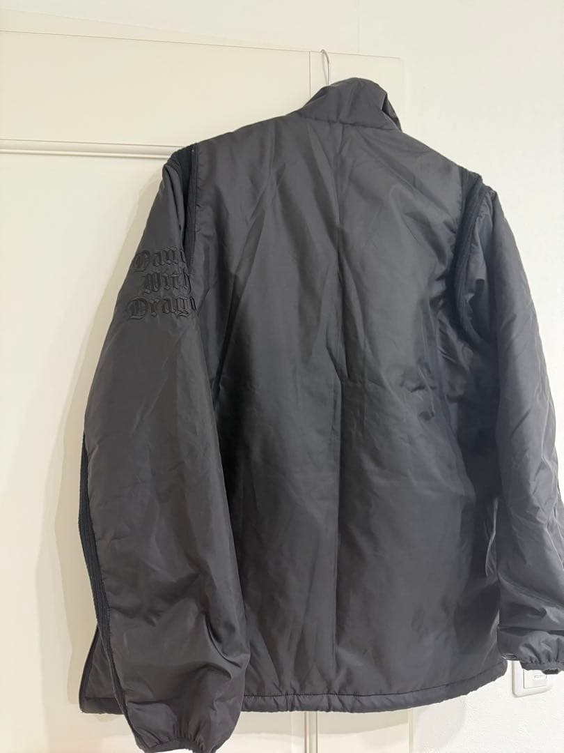 秋冬Dance With Dragon フリースベスト フード付ナイロンインナー