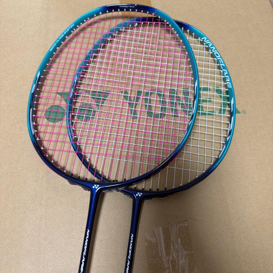 2本セットYONEX ナノフレア バドミントンラケット