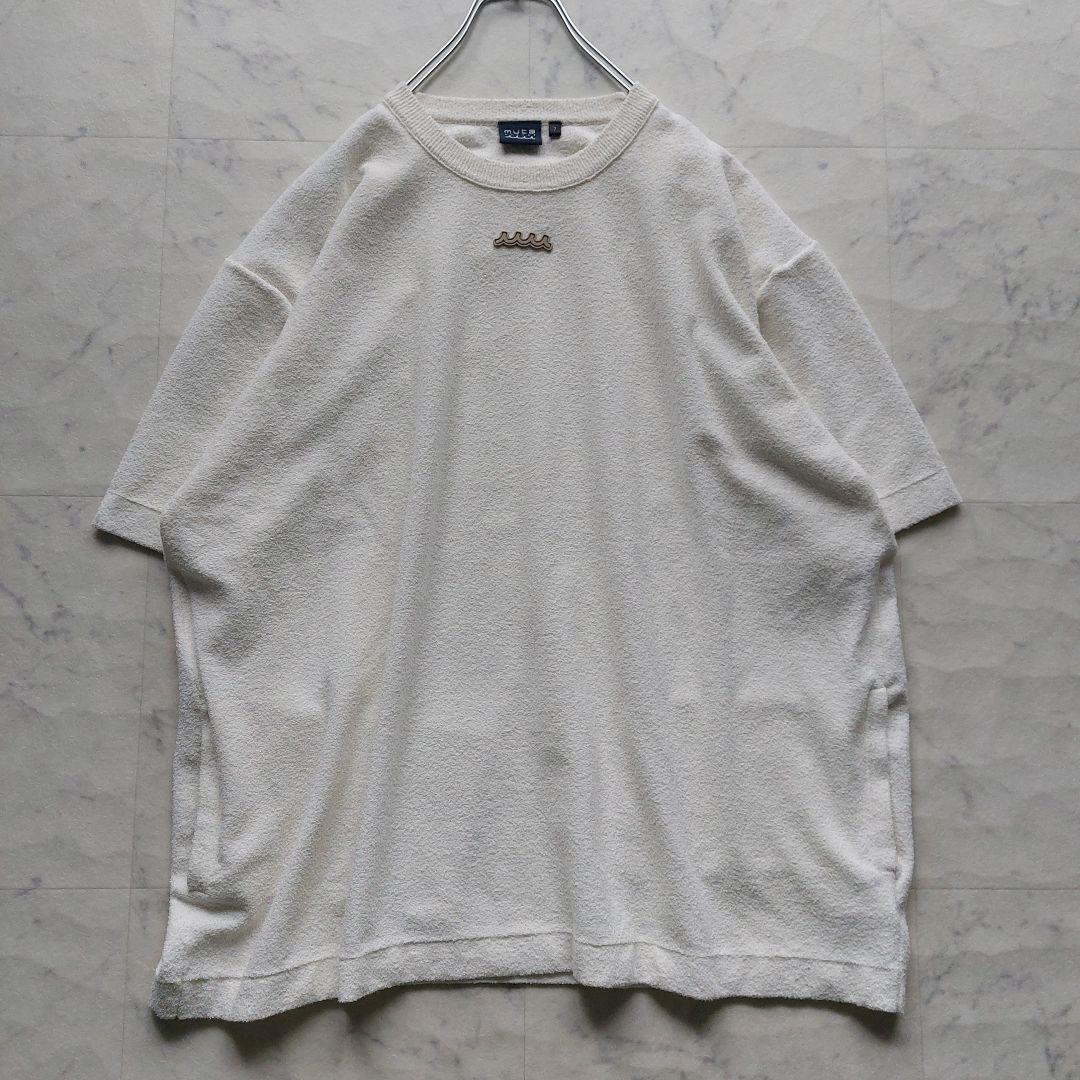 美品 ムータ muta MARINE パイル地 カットソー 7 白 ポケット付き
