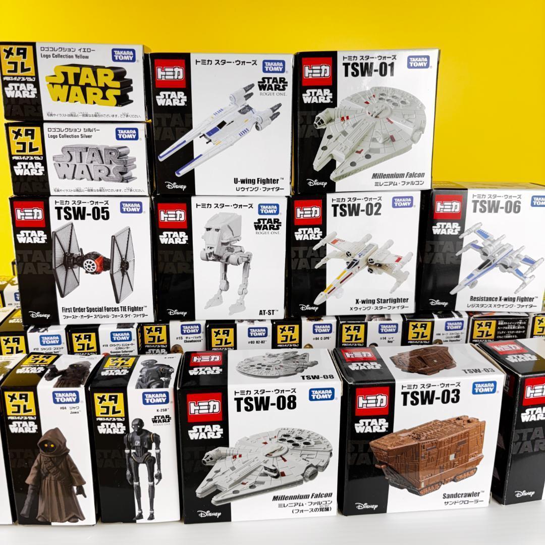スターウォーズ メタコレ55個 人物他33体・乗り物20台・プレート2個 トミカ