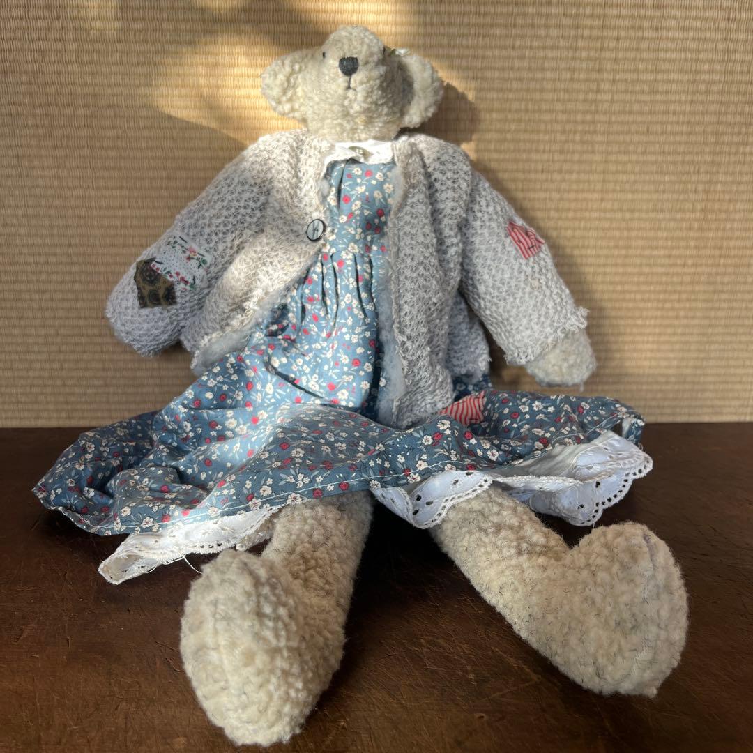 テディベア 大小セット ハンドメイド 花柄ドレス
