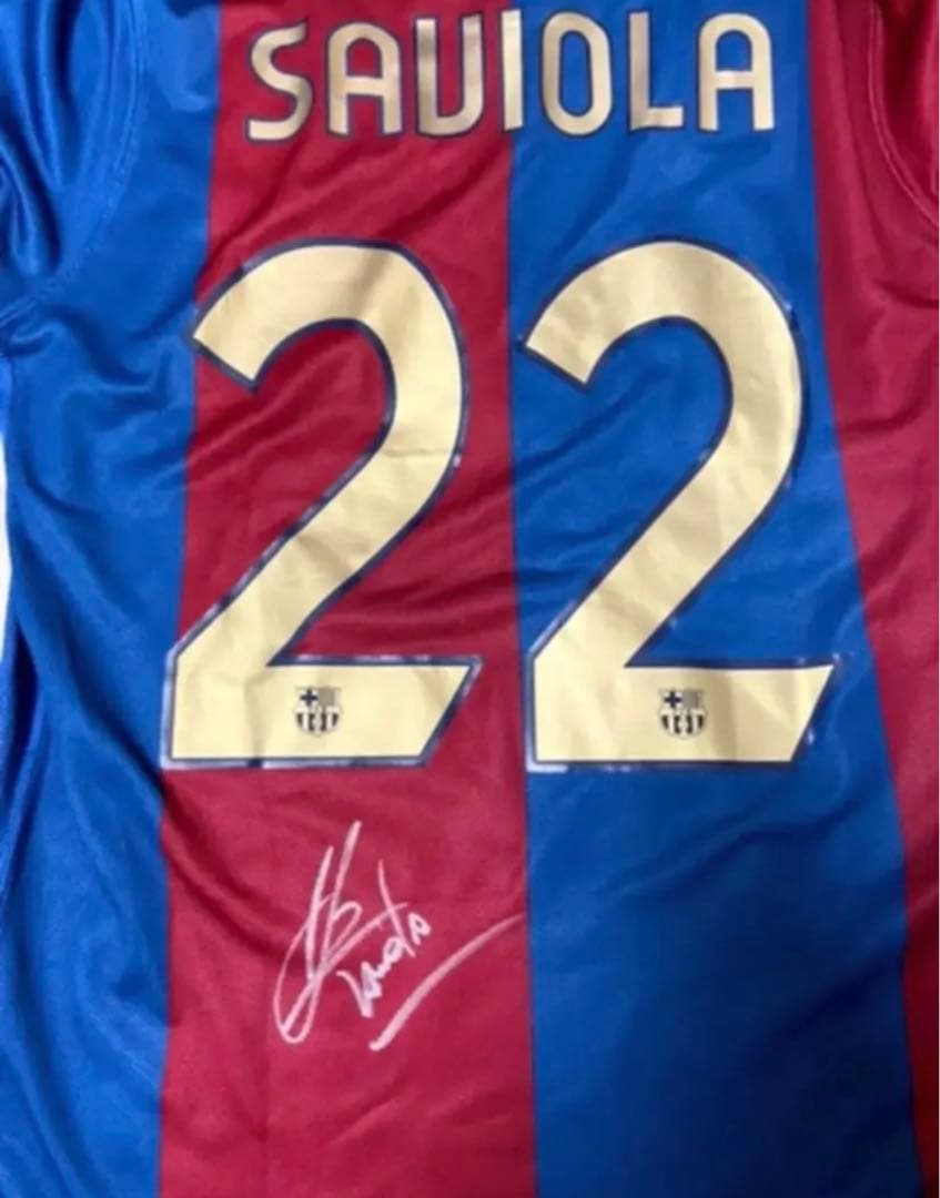 バルセロナ 選手実使用ユニフォーム 証明書付き チーム直筆サイン