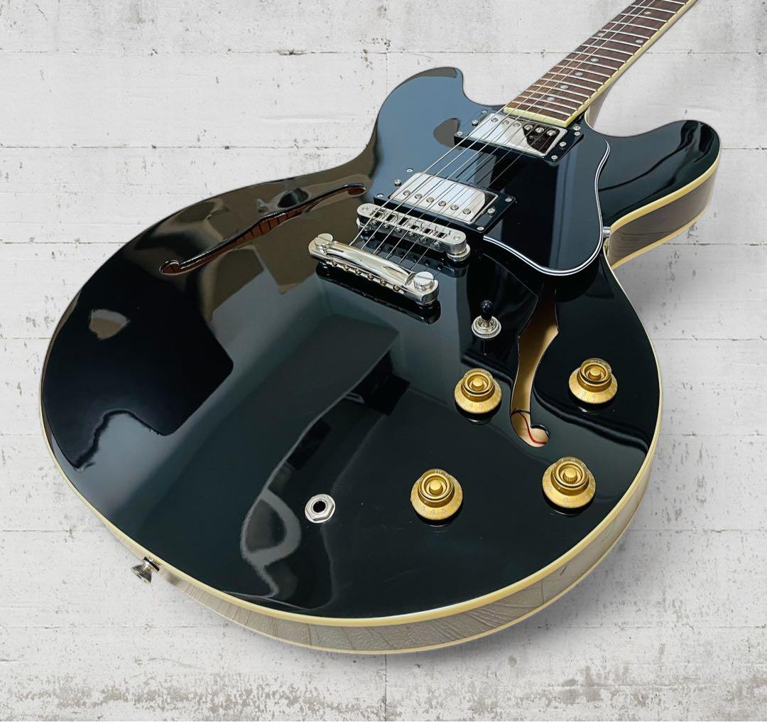 (美品) BURNY RSA-70 セミアコ ブラック色