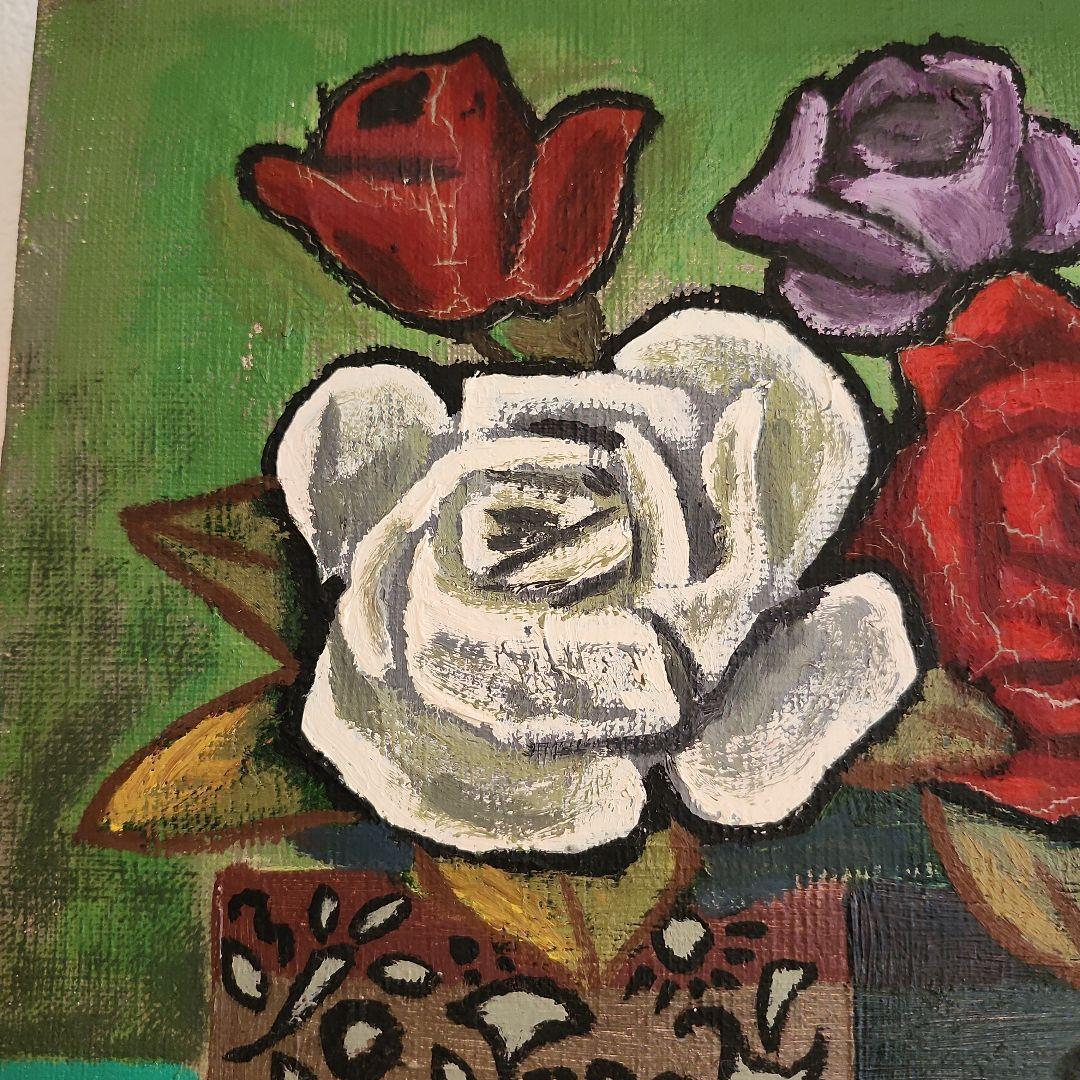 田渕眞兒　油絵　油彩　薔薇シリーズ　花　No.30+s