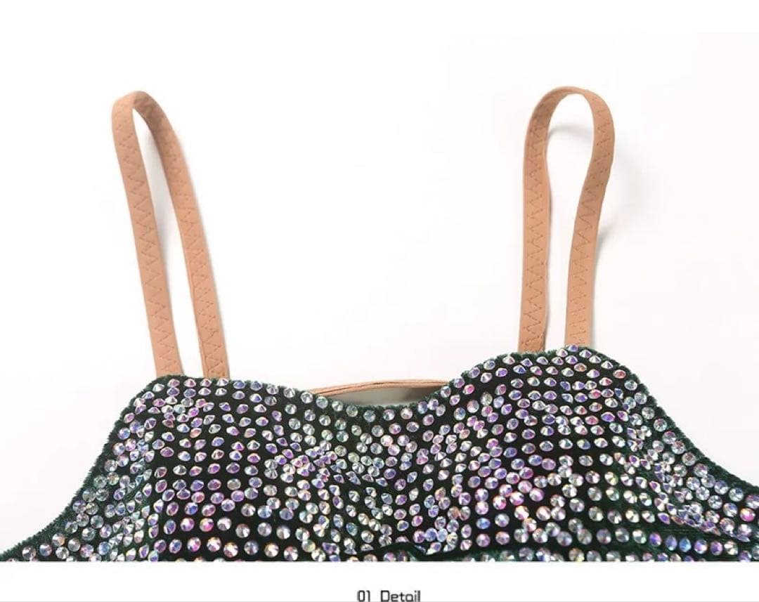 社交ダンスドレス（赤・緑・黒）