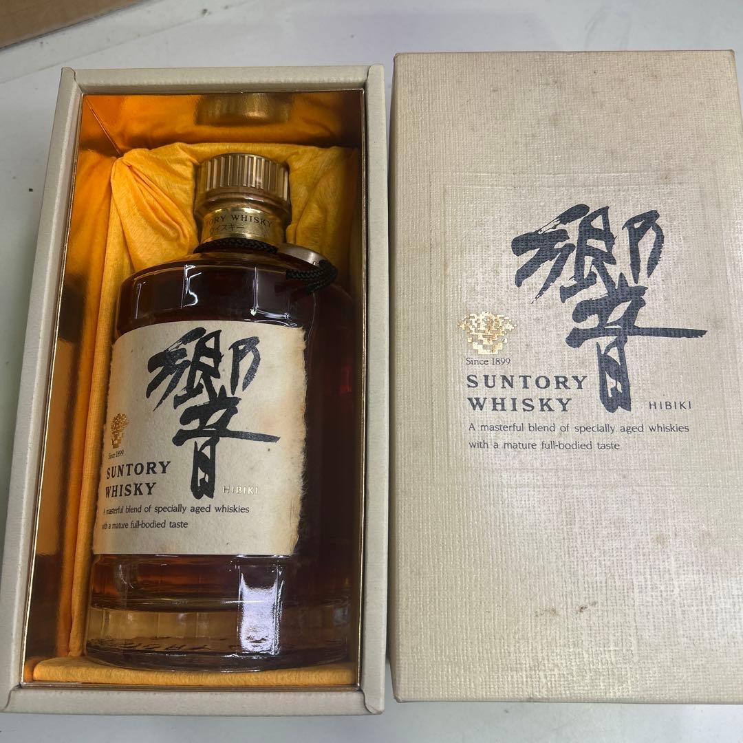 6588①【未開栓】響 旧 裏ゴールドラベル 金キャップ 43％ 700mL