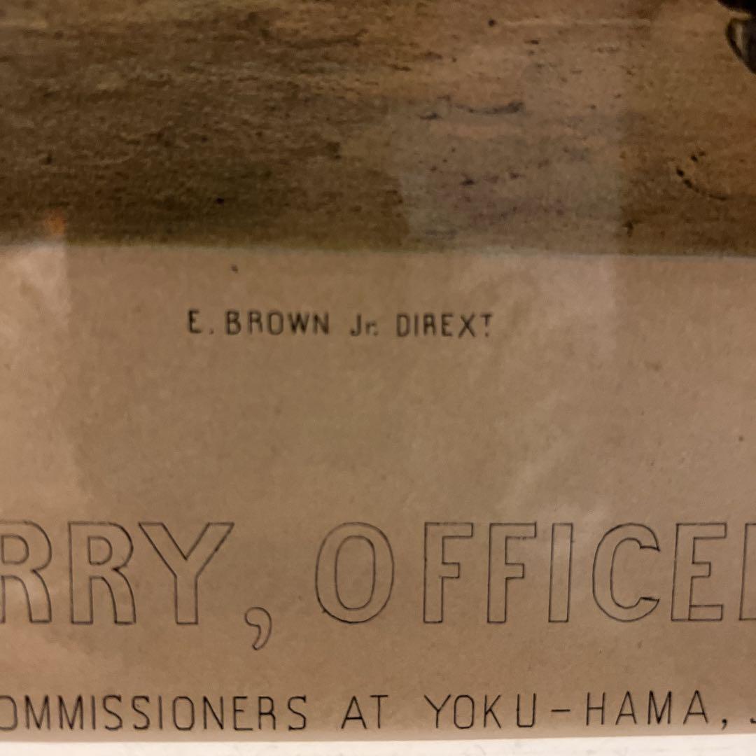 【保証書/鑑定書付き】黒船来航 ペリー提督横浜上陸 石版画 ハイネ作