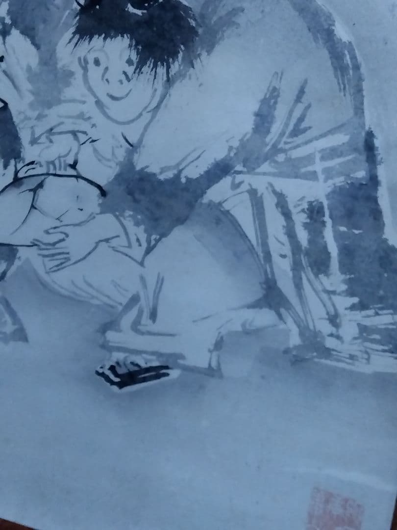 掛軸 人物画　曾我蕭白