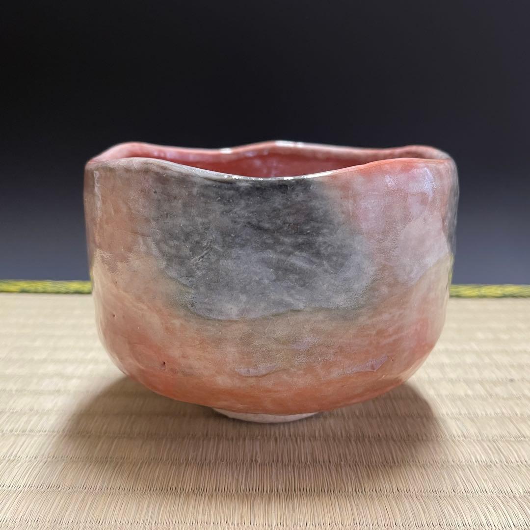 清水焼 赤楽 春悦 茶碗 茶道具 骨董品 872
